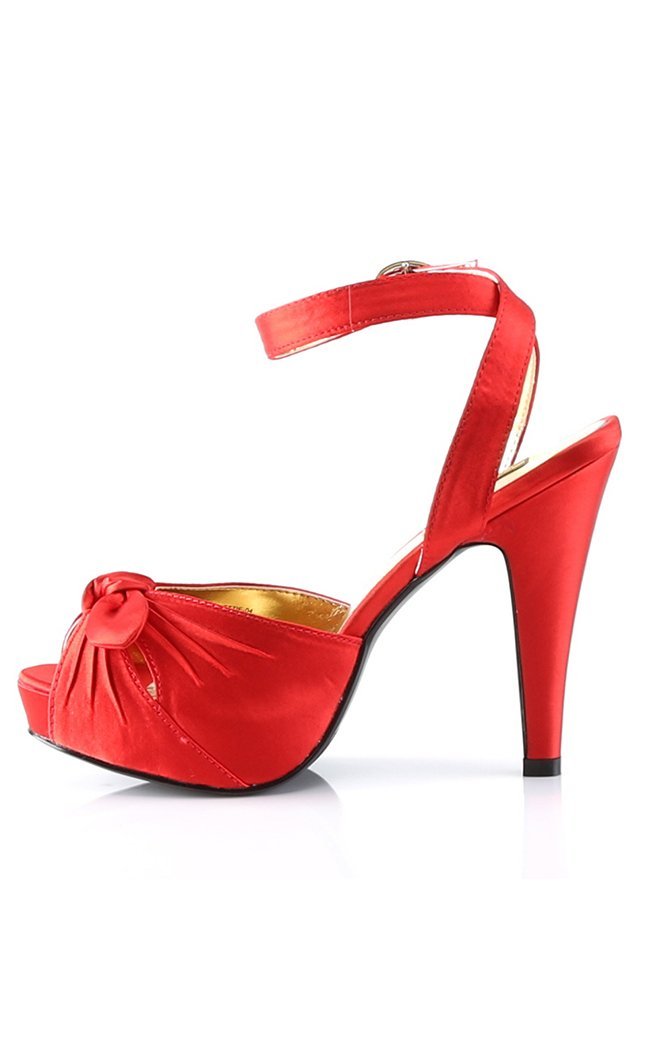 BETTIE-04 Red Satin Heels-Pin Up Couture-Tragic Beautiful