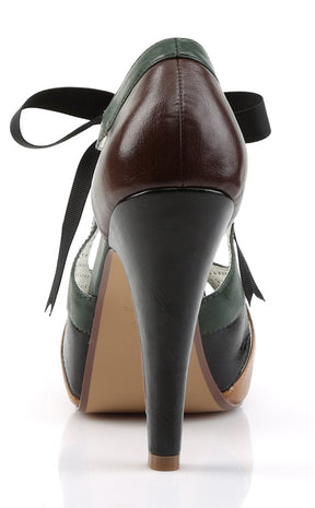 BETTIE-19 Tan Multi Faux Leather Heels-Pin Up Couture-Tragic Beautiful