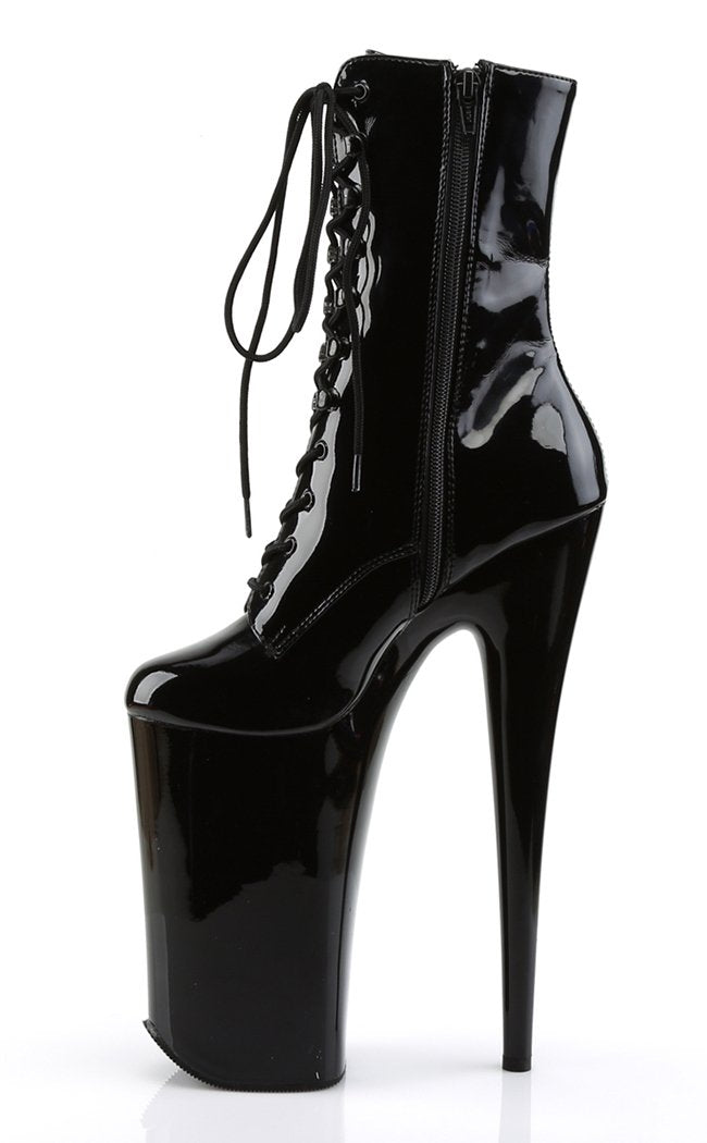 BEYOND-1020 Black Patent Ankle Boots-Pleaser-Tragic Beautiful