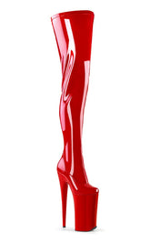 BEYOND-4000 Red Patent Crotch High Boots-Pleaser-Tragic Beautiful