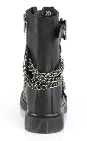Demonia BOLT-250 Black Combat Boots | Gothic Unisex Shoes Australia