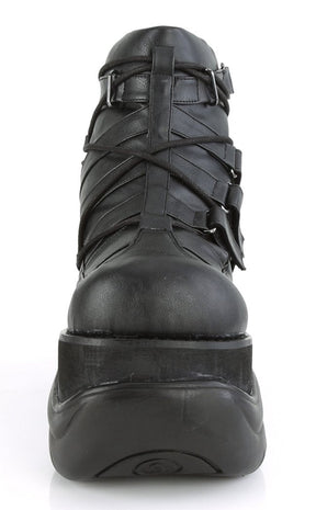 BOXER-13 Black Ankle Boots-Demonia-Tragic Beautiful