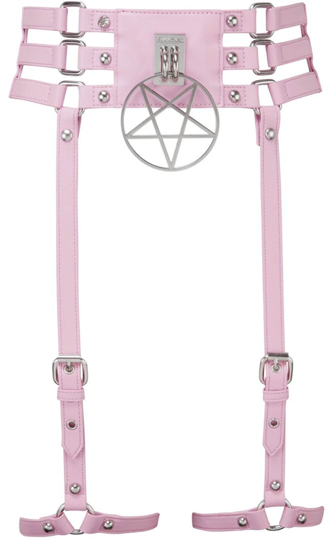 Baby Hex Suspender Belt | Pastel Pink-Killstar-Tragic Beautiful