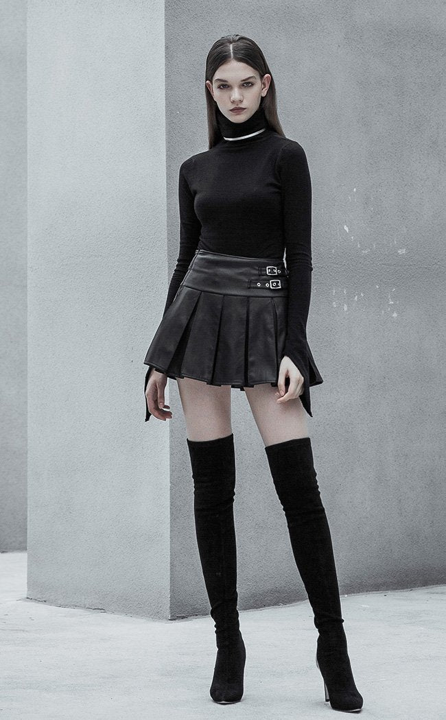 Bad Girl Pleated Mini Skirt-Punk Rave-Tragic Beautiful