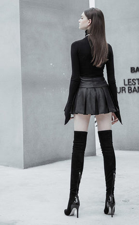 Bad Girl Pleated Mini Skirt-Punk Rave-Tragic Beautiful