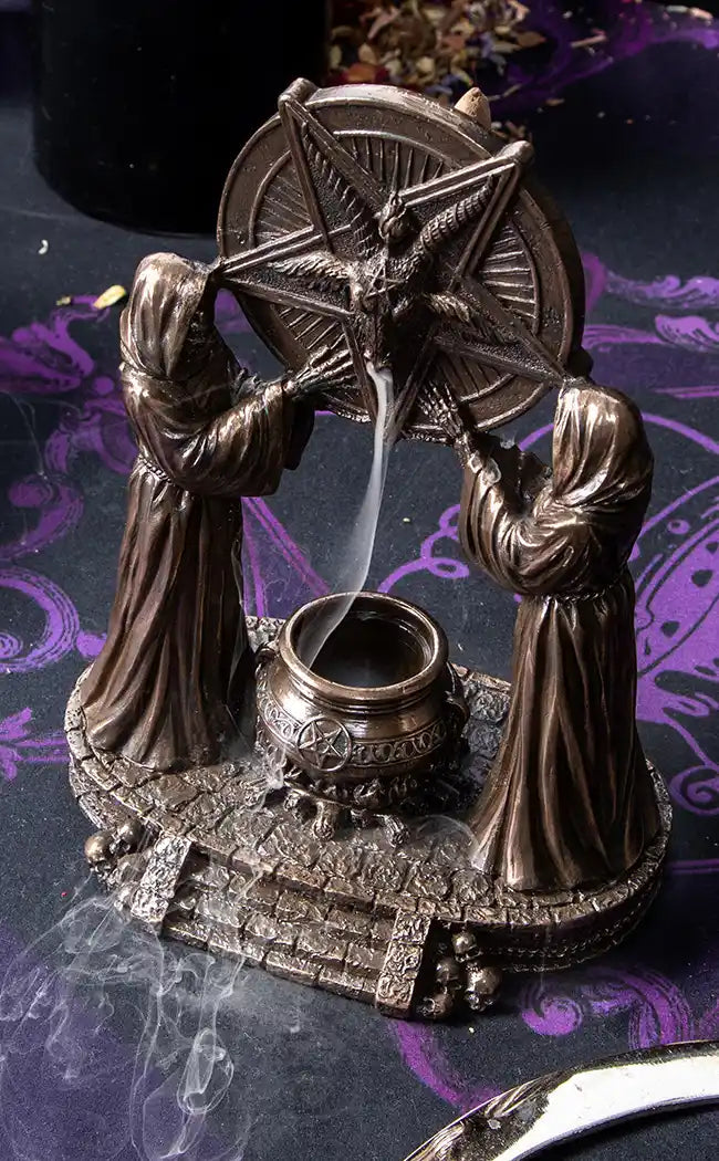 Baphomet Altar Backflow Incense Burner-Gothic Gifts-Tragic Beautiful