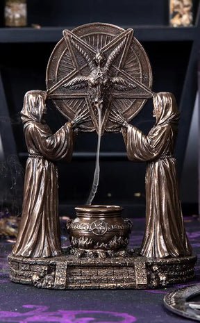 Baphomet Altar Backflow Incense Burner-Gothic Gifts-Tragic Beautiful