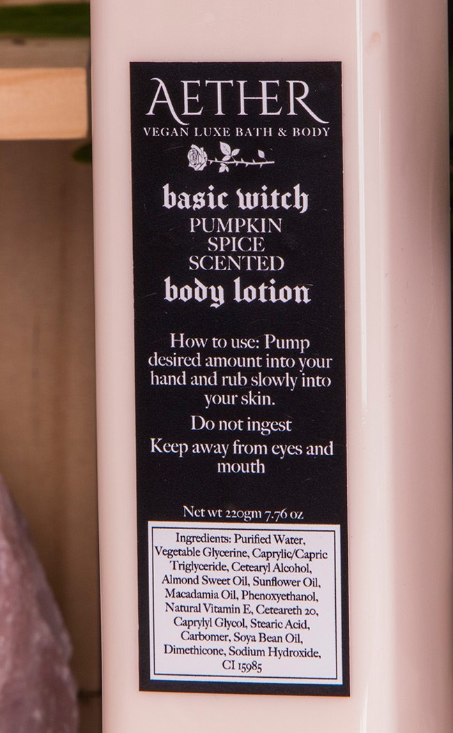 Basic Witch Pumpkin Spice Body Lotion-Aether-Tragic Beautiful