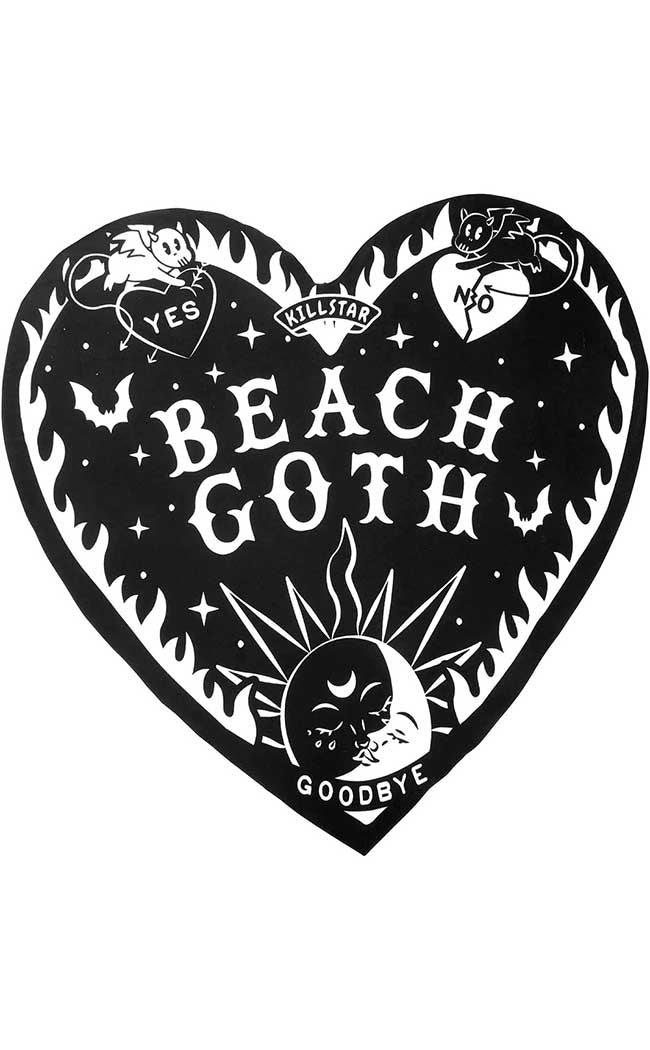 Beach Goth Heart Towel-Killstar-Tragic Beautiful