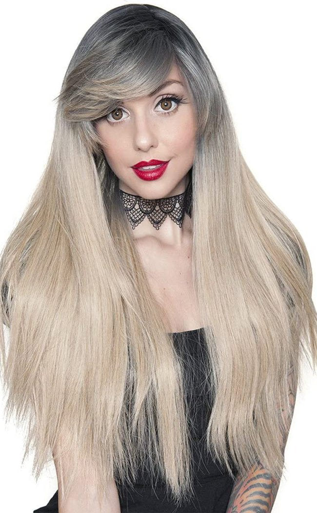 Bella Dark Root Long Blonde Mix Wig-Rockstar Wigs-Tragic Beautiful