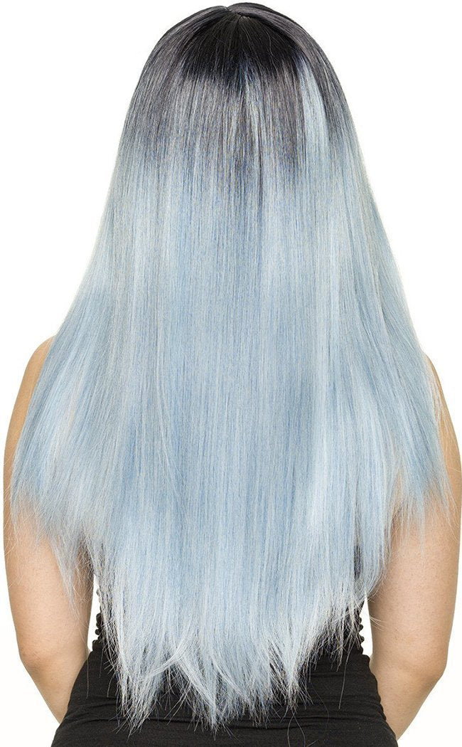 Bella Dark Root Long Blue Ice Wig-Rockstar Wigs-Tragic Beautiful