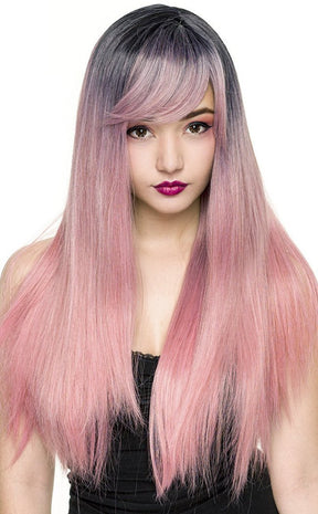 Bella Dark Root Long Pink Ice Wig-Rockstar Wigs-Tragic Beautiful
