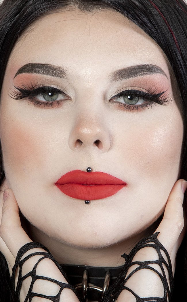 Bite | Bright Red Matte Lipstick-Evil Eye Cosmetics-Tragic Beautiful
