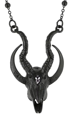 Black Goat Skull Pendant-Restyle-Tragic Beautiful