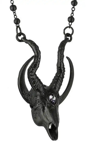 Black Goat Skull Pendant-Restyle-Tragic Beautiful