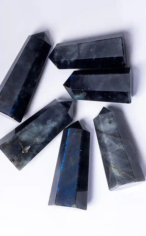 Black Labradorite Generator Points | Blue Flash-Crystals-Tragic Beautiful