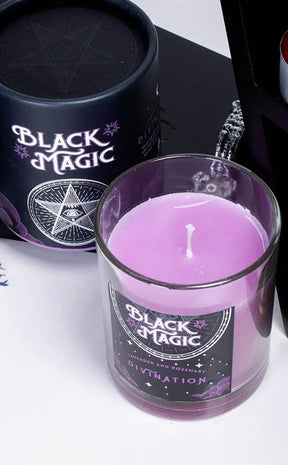 Black Magic Candle | Divination | Lavender & Rosemary-Candle Magic-Tragic Beautiful
