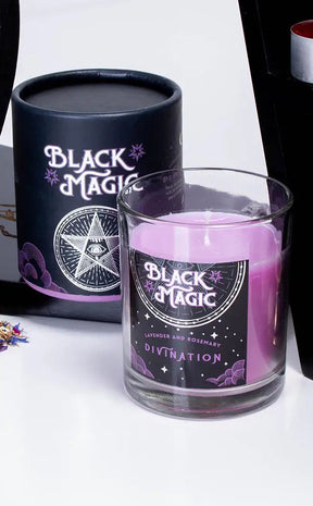 Black Magic Candle | Divination | Lavender & Rosemary-Candle Magic-Tragic Beautiful