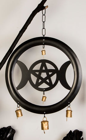 Black Triple Moon Wind Chime-TB-Tragic Beautiful