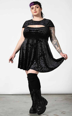 Blasphemia Keyhole Skater Dress-Killstar-Tragic Beautiful