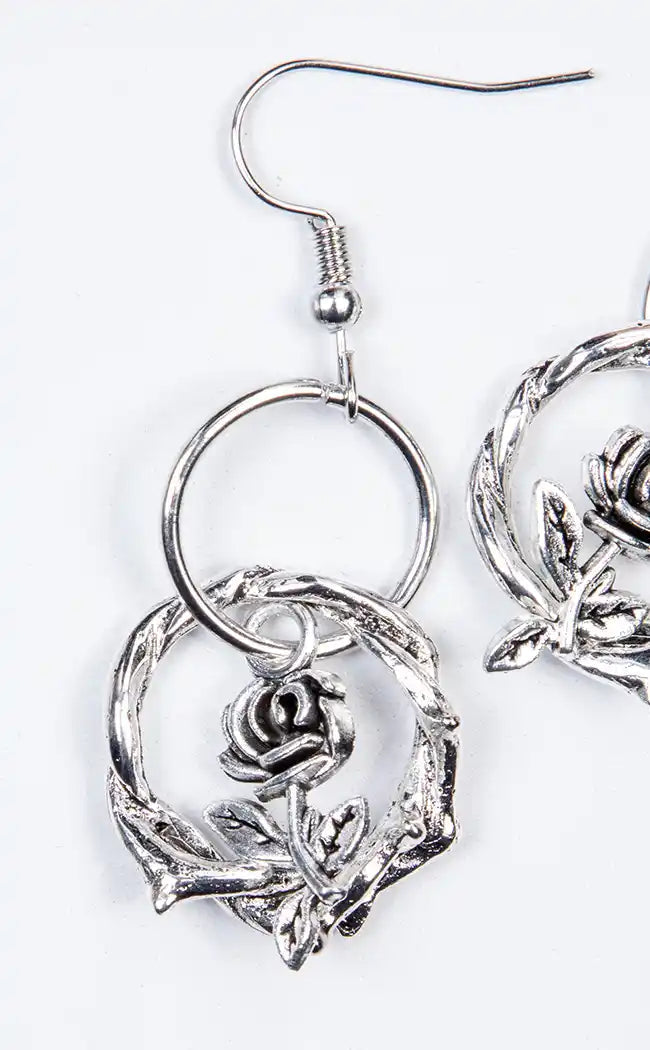 Blood & Roses Earrings-Gothic Jewellery-Tragic Beautiful