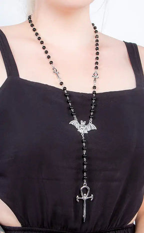 Bloodletting Rosary Necklace-Gothic Jewellery-Tragic Beautiful