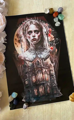 Bloody Mary A3 Canvas Print-Gothic Gifts-Tragic Beautiful