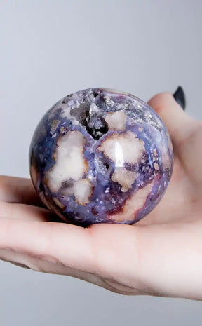 Blue Flower Agate Spheres-Crystals-Tragic Beautiful