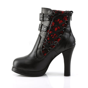 CRYPTO-51 Red & Black Boots-Demonia-Tragic Beautiful
