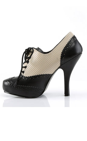 CUTIEPIE-14 Cream Black Oxford Heels-Pin Up Couture-Tragic Beautiful