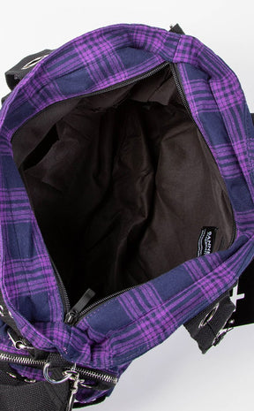 Camdyn Handbag | Purple Tartan-Banned Apparel-Tragic Beautiful