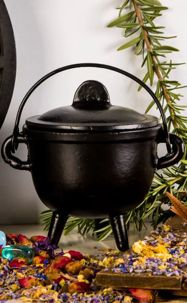 Cayldron Black Cauldron with Lid and Handle | Witchcraft Shop Australia