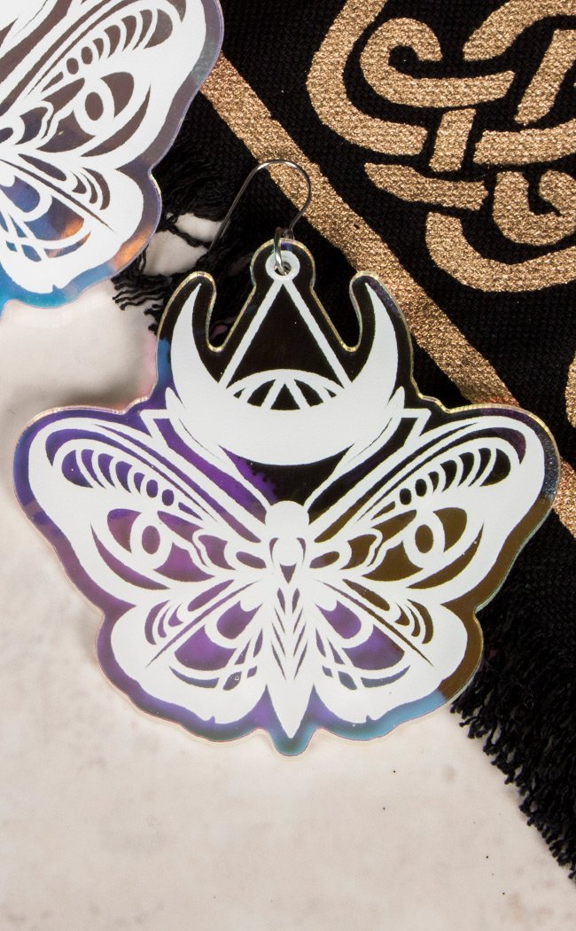 Celestial Luna Moth Earrings-Drop Dead Gorgeous-Tragic Beautiful