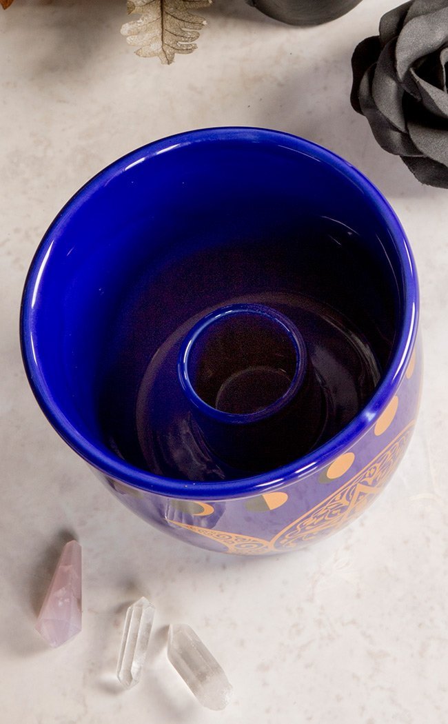 Ceramic Pentacle Smudge Bowl-Cauldrons-Tragic Beautiful