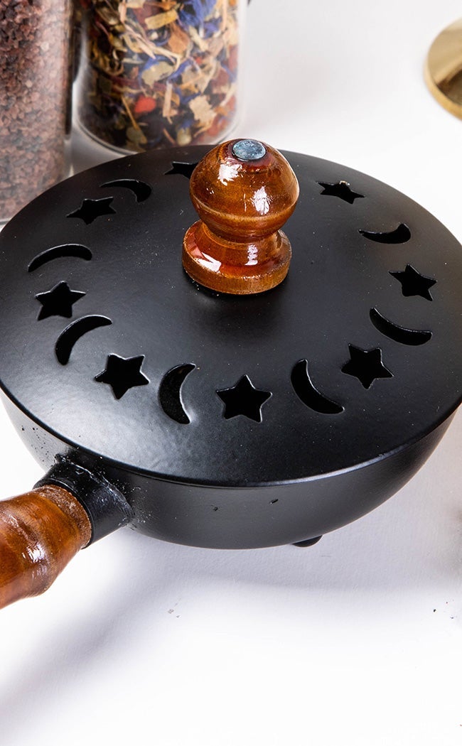 Ceremonial Smoking Pan | Black-Incense-Tragic Beautiful