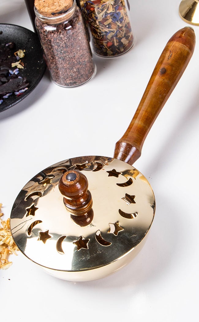 Ceremonial Smoking Pan | Brass-Incense-Tragic Beautiful