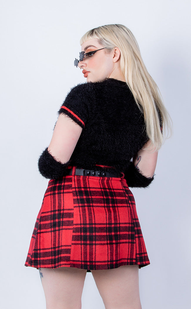 Cherry Bomb Fluffy Top with Arm Warmers | Black-Punk Rave-Tragic Beautiful