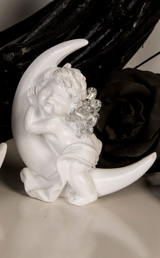 Cherub Moon Figure-Gothic Gifts-Tragic Beautiful
