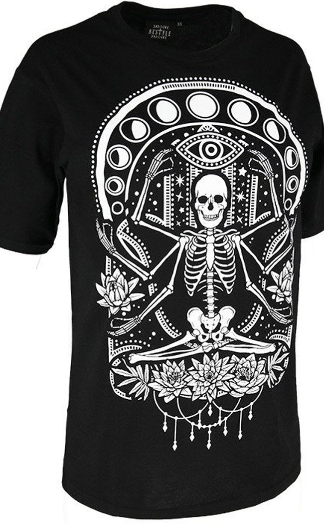 Chill Skeleton Oversized T-shirt-Restyle-Tragic Beautiful