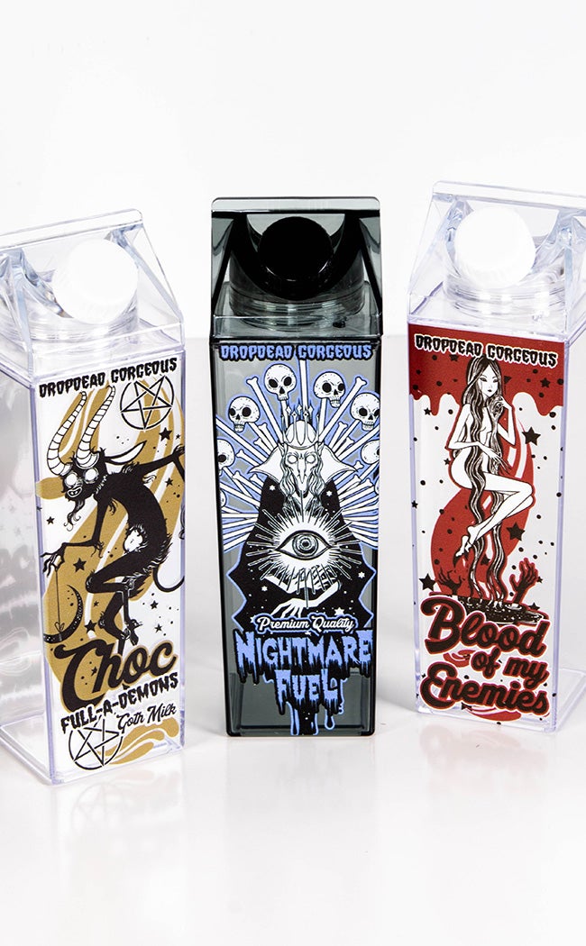 Choc Fulla Demons Milk Carton Drink Bottle-Drop Dead Gorgeous-Tragic Beautiful