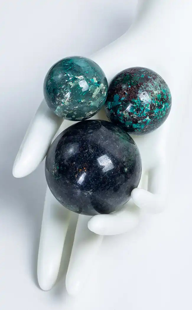 Chrysocolla Spheres-Crystals-Tragic Beautiful
