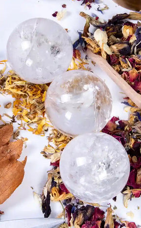 Clear Quartz Crystal Ball Spheres | Small-Crystals-Tragic Beautiful