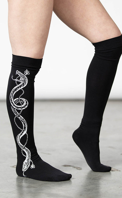 Killstar Cobra Maiden Stockings Shop Knee High Socks Australia