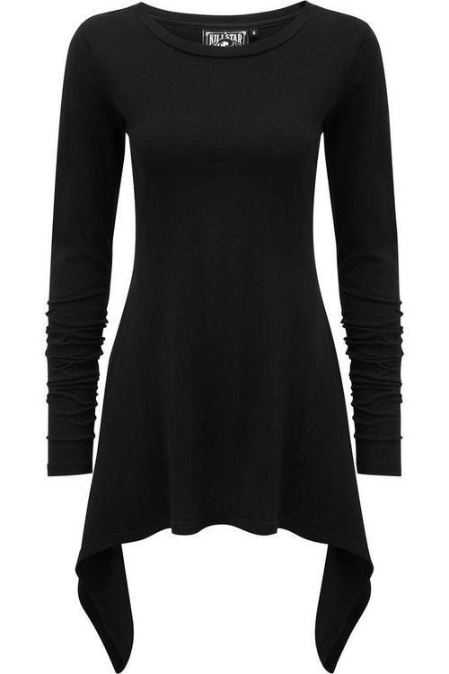 Killstar Australia | Cora Black Long Sleeved Top | Gothic Alt Clothing