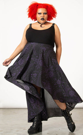 Corene Chiffon Maxi Skirt [Plus-Size]-Killstar-Tragic Beautiful