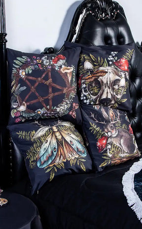 Hedge Witch Cottage Set of 4 Cushion Covers-The Haunted Mansion-Tragic Beautiful