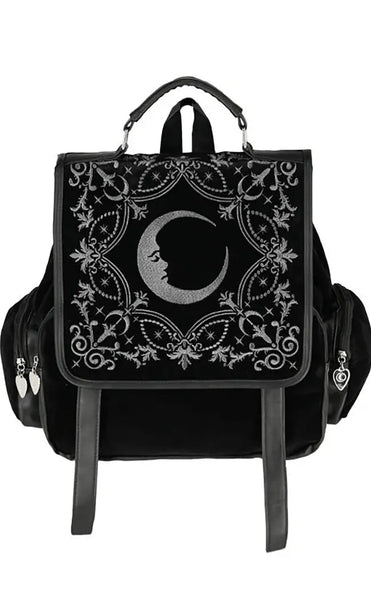 ☾DarkMoon★様　丸ポケットリュック　ハンドメイド Crescent-Moon-Velvet-