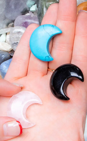 Crystal Crescent Moon | Intuitively Picked-Crystals-Tragic Beautiful