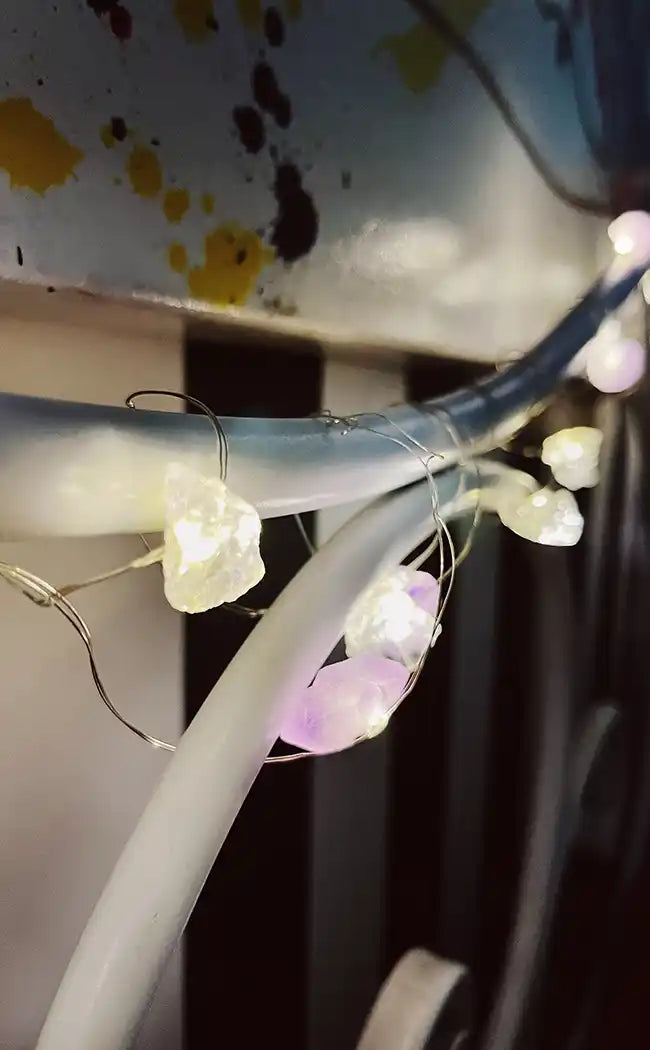 Crystal String Fairy Lights | Rose Quartz | Amethyst | Clear Quartz