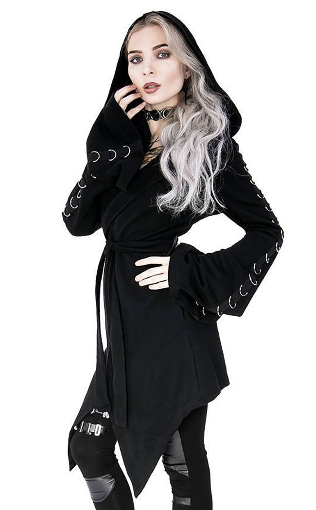 D Ring Long Hoodie-Restyle-Tragic Beautiful